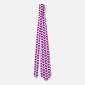 Heart Plaid Pink Purple Black Neck Tie ネクタイ (裏面)