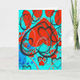 Heart Prints Pet Sympathy Card カード