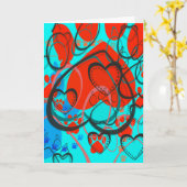 Heart Prints Pet Sympathy Card カード (黄色い花)