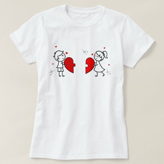 Heart puzzle T-shirt Tシャツ (デザイン正面)