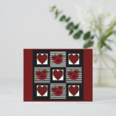 Heart Quilt Postcard ポストカード (スタンド正面)