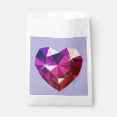 Heart Red and Purple Gemstone  フェイバーバッグ (正面)