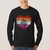 Heart Retro LGBT Pride Month Support LGBTQ Flag Le Tシャツ (正面)