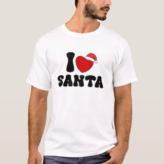 Heart Santa Christmas Santa Hat Tシャツ