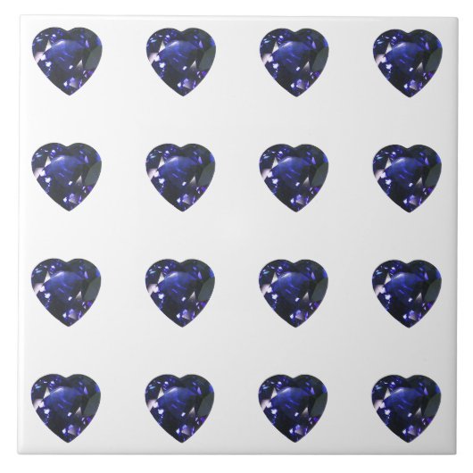 Heart Sapphire Blue タイル (正面)