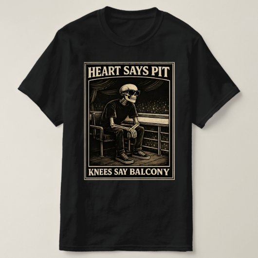 Heart Says Pit Knees Say Balcony Classic T-Shirt Tシャツ (デザイン正面)