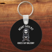 Heart Says T Knees Say Balcony Funny Concert  キーホルダー (正面)