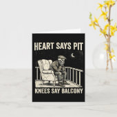 Heart Says T Knees Say Balcony Funny Old Men Music カード (黄色い花)
