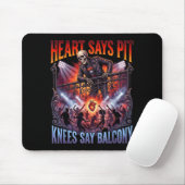 Heart Says T Knees Say Balcony Funny Old Skeleton  マウスパッド (マウス)