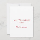 Heart Scandinavian Red White Valentine's Day ノートカード (裏面)