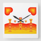 Heart-Scape Wall Clock スクエア壁時計 (正面)