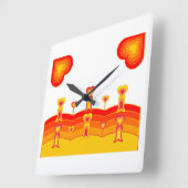 Heart-Scape Wall Clock スクエア壁時計 (傾斜)