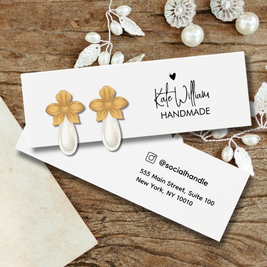 Heart Script Stud Earring Jewelry Display Card