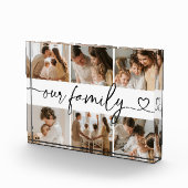 Heart Script Typography Elegant Our Family フォトブロック (右)