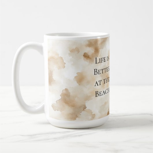 Heart Sea Shells Sand コーヒーマグカップ (左)