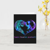 Heart Semicolon Suicide Prevention Awareness Week カード (黄色い花)