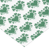 Heart Shamrock Plaid Green Classic Clover ショートテーブルランナー (コーナー)