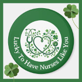 Heart Shamrock Stethoscope Lucky to Have Nurses マグネット