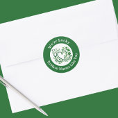 Heart Shamrock Stethoscope Lucky to Have Nurses ラウンドシール