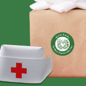 Heart Shamrock Stethoscope Lucky to Have Nurses ラウンドシール