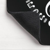 Heart Shape Musical Notes Music Lovers Happy Valen マウスパッド (コーナー)