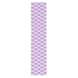 Heart Shape Plaid Pink Purple Table Runner ショートテーブルランナー