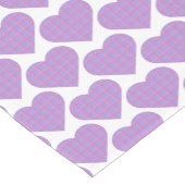 Heart Shape Plaid Pink Purple Table Runner ショートテーブルランナー (コーナー)