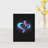 Heart Shape Semicolon - Suicide Prevention Awarene カード (黄色い花)