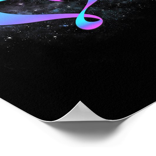 Heart Shape Semicolon - Suicide Prevention Awarene ポスター (角)