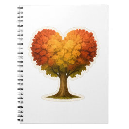 Heart Shaped Autumn Tree ノートブック