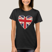 Heart Shaped British Union Jack Flag Tシャツ (正面)