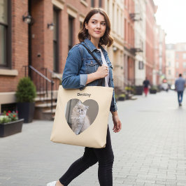 Heart-Shaped Cat Design トートバッグ