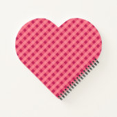 Heart Shaped Checked Tablecloth Pattern ノートブック (裏面)