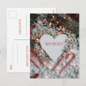 Heart-shaped Christmas card  シーズンポストカード (正面/裏面)