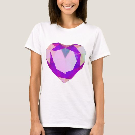 Heart shaped diamond t shirt tシャツ (正面)
