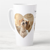 Heart-Shaped Dog Design – “Happiness on Four Paws” カフェラテマグ (左アングル)