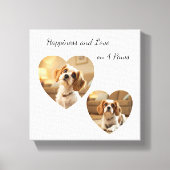 Heart-Shaped Dog Design – “Happiness on Four Paws” キャンバスプリント (正面)