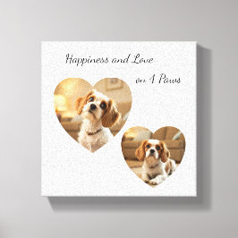 Heart-Shaped Dog Design – “Happiness on Four Paws” キャンバスプリント