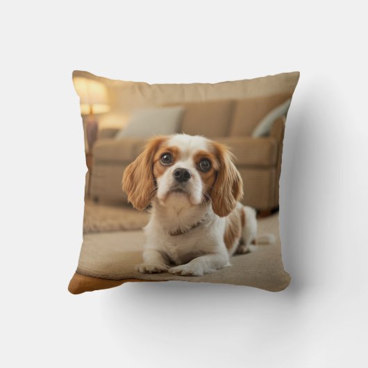 Heart-Shaped Dog Design – “Happiness on Four Paws” クッション (裏面)