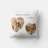 Heart-Shaped Dog Design – “Happiness on Four Paws” クッション (正面)