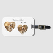 Heart-Shaped Dog Design – “Happiness on Four Paws” ラゲッジタグ (正面横)
