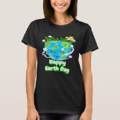 Heart Shaped Earth Day Everyday Bees World Environ Tシャツ (正面)