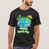 Heart Shaped Earth Day Everyday Bees World Environ Tシャツ (正面)