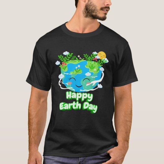 Heart Shaped Earth Day Everyday Bees World Environ Tシャツ (正面)