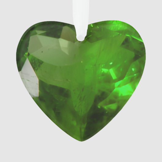 Heart‑Shaped Emerald オーナメント (正面)