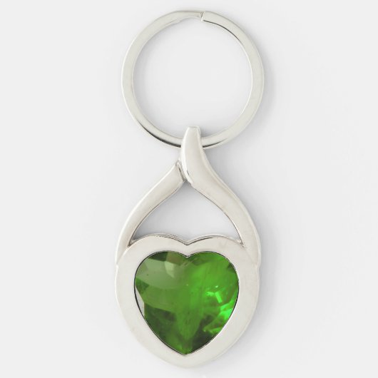 Heart‑Shaped Emerald キーホルダー (正面)