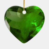 Heart‑Shaped Emerald セラミックオーナメント (裏面)