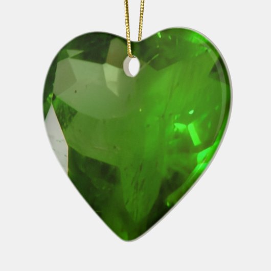Heart‑Shaped Emerald セラミックオーナメント (左)