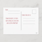 Heart-shaped floral arrangement on Christmas  シーズンポストカード (裏面)