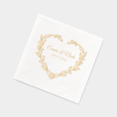 Heart Shaped Floral Wedding 箔ナプキン (左)